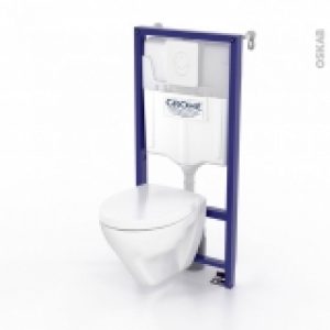 Pack Wc Grohe Suspendu Bati Mural Rapid Sl Cuvette Zapa Plaque Blanche