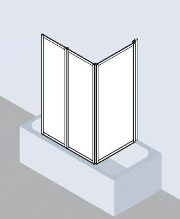 Pare Baignoire Coulissant Kermi VARIO 2000 pliant 3 volets V2FW306014