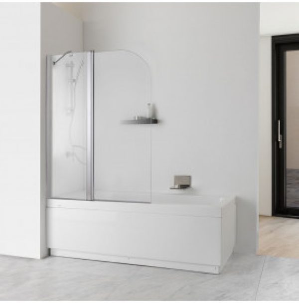 PARE-BAIGNOIRE DOUBLE TRANSPARENT 6 MM MODÈLE GIADA