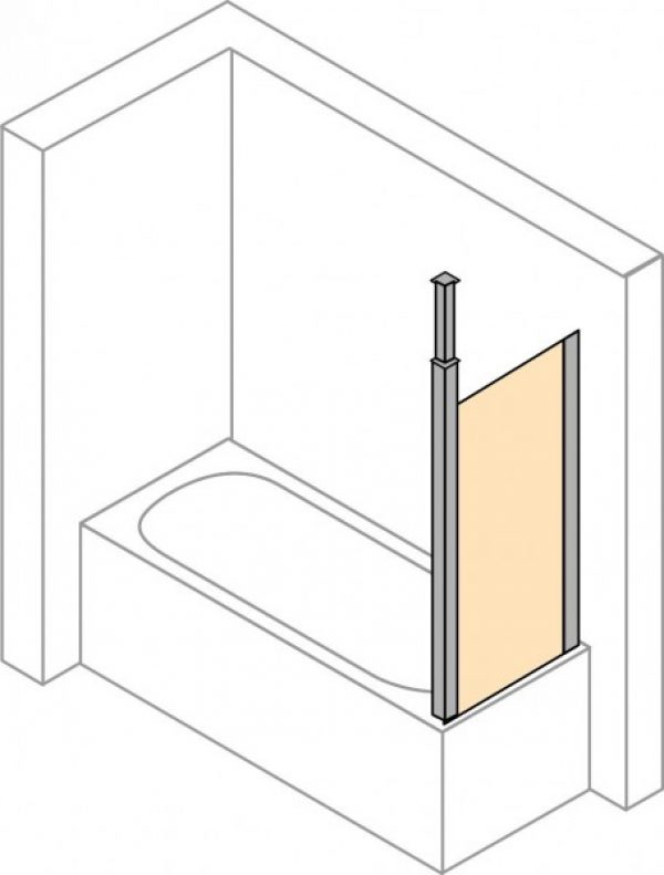Pare Baignoire Fixe Hüppe 501 Design Pure Sur-mesure 5126080