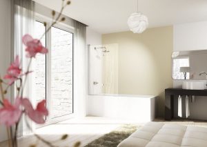 Pare Baignoire Pivotant Hüppe Design Elegance Sur-mesure Droite 8E24800