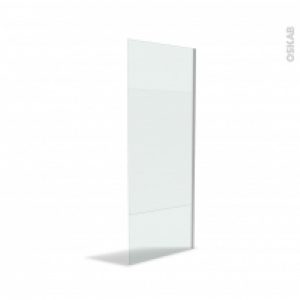 Paroi De Douche A L Italienne 80 Cm Verre Depoli 8 Mm Profiles Chromes Atlas 2