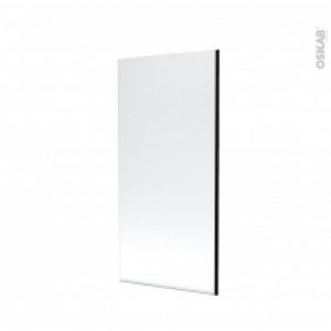 Paroi De Douche A L Italienne 90 Cm Verre Transparent 8 Mm Profiles Noirs Atlas 2