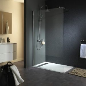 Paroi de douche fixe en verre 8mm 120X195cm
