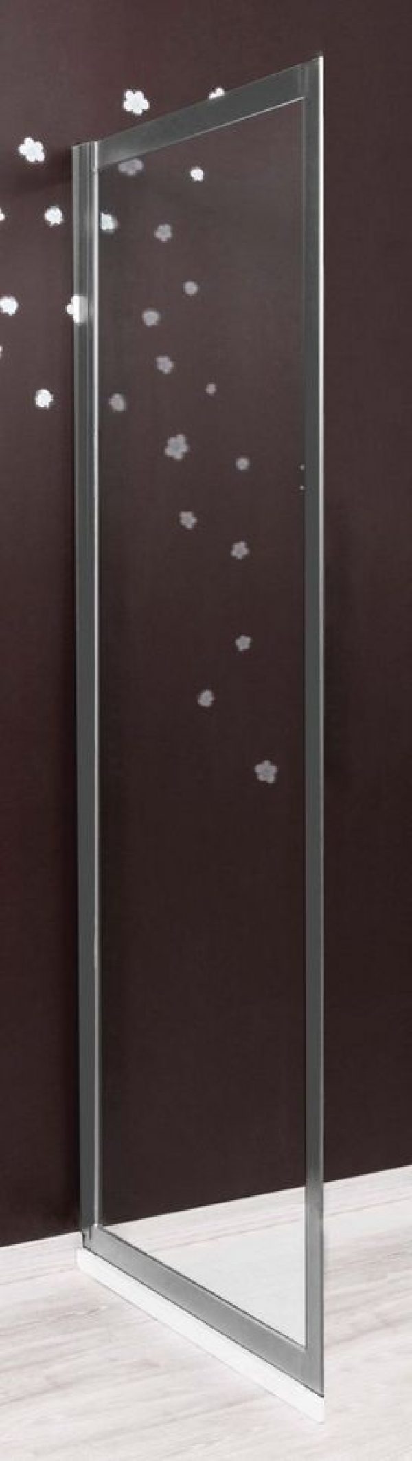 Paroi de douche fixe NAPA 6mm 80 cm alu chromé – Prix net livré chez vous – – Ondée