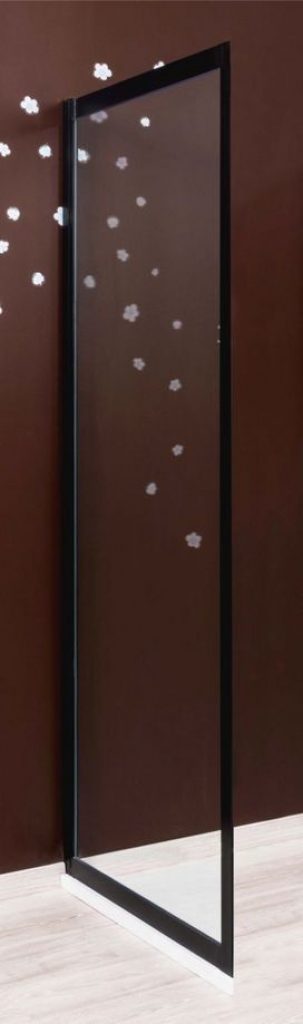 Paroi de douche fixe NAPA 6mm 90 cm alu noir mat – Prix net livré chez vous – – Ondée