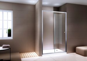 Paroi porte de douche en niche – NANO verre véritable transparent EX505 – hauteur 195cm – choix de largeur sélectionnable