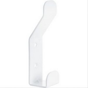 Patère 2 têtes à visser blanc