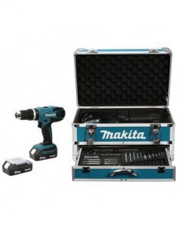 Perceuse visseuse 18V MAKITA (2×1.3AH) en coffret standard HP457DWEX4