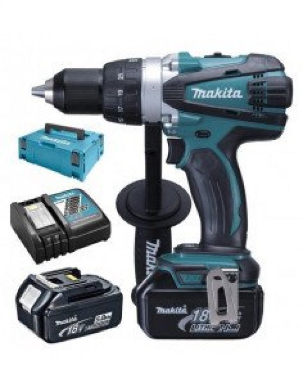 Perceuse visseuse 18V MAKITA (2x5AH) en coffret MAKPAC DDF458RTJ