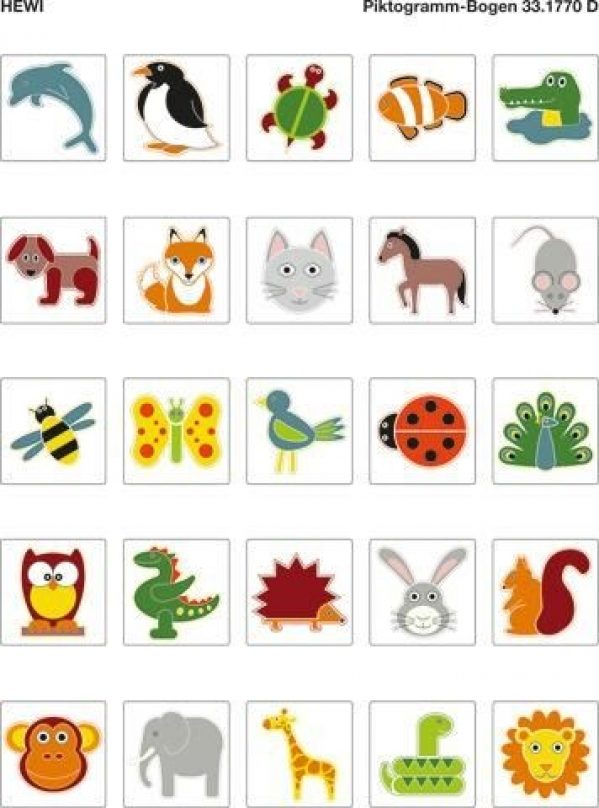 Pictogrammes Toilettes Hewi Kids série animaux 33.1770D