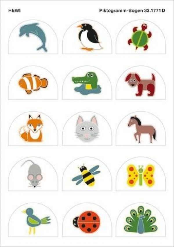Pictogrammes Toilettes Hewi Kids série animaux 33.1771D