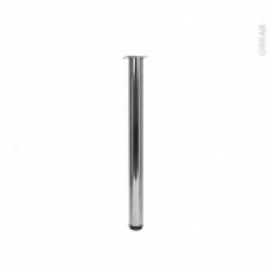 Pied De Table Rond Reglable Finition Chromee H70 O6 Cm Sokleo
