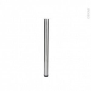 Pied De Table Rond Reglable Finition Inox Brosse H70 O6 Cm Sokleo