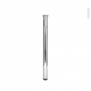 Pied Plan De Travail Rond Reglable Finition Chromee H82 O6 Cm Sokleo