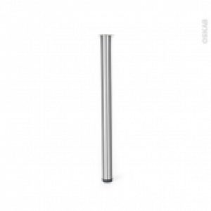 Pied Plan De Travail Rond Reglable Finition Inox Brosse H82 O6 Cm Sokleo