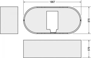 Pieds de Baignoire Duravit Starck pour baignoire 700011 Blanc Polystyrène 790415000000000