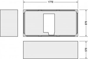Pieds de Baignoire Duravit Starck pour baignoire 700048 Blanc Polystyrène 792400000000000