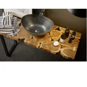 Plan de toilette The Bath Collection ENCIMERA TRONCOS TECA en Teck