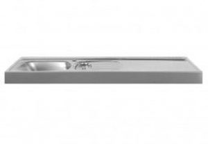 Plan de Travail en Inox 120×60 cm avec Évier