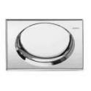 Plaque 1 touche PVC chromé Rumba