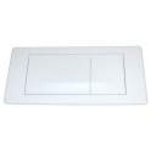 Plaque 2 touches + contre plaque, plastique blanc