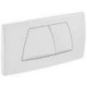 Plaque 2 touches Twinline PVC Blanc
