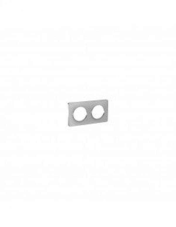 Plaque aluminium 2 postes SCHNEIDER Odace Touch S530804
