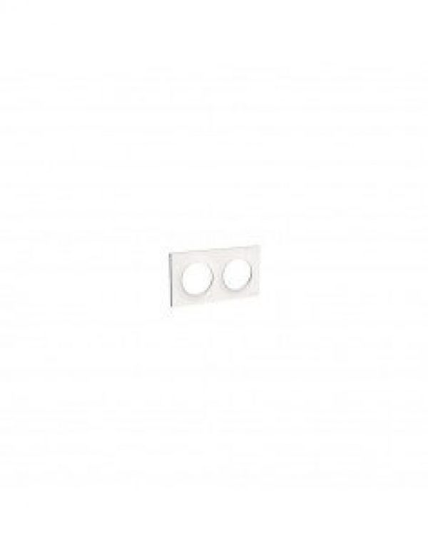 Plaque blanc pour interrupteur 2 postes SCHNEIDER Odace horizontaux…