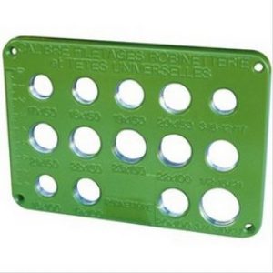 Plaque calibre 14 à filetage