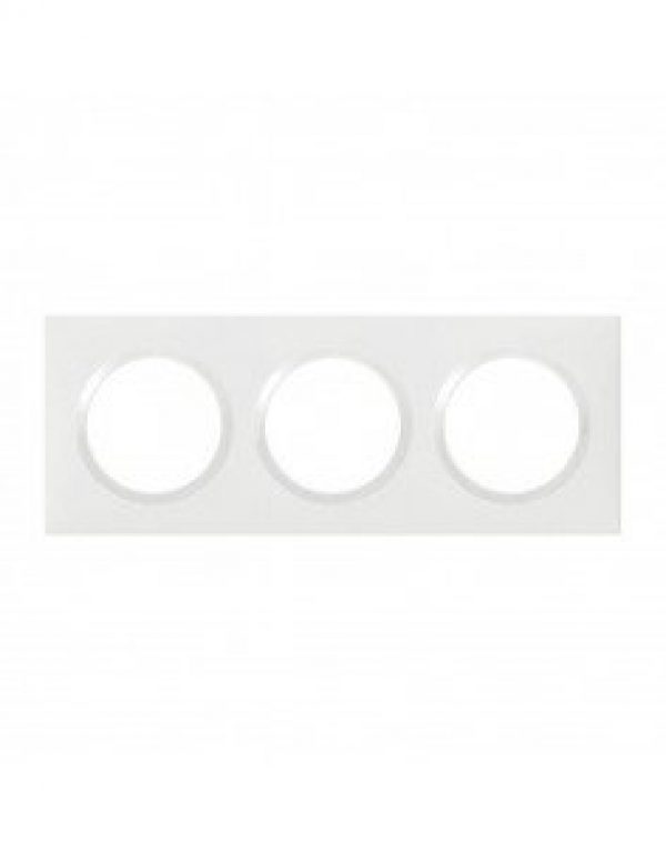 Plaque carrée Dooxie  3 postes finition blanc LEGRAND