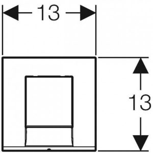 Plaque de Commande Geberit Bolero pour urinoir avec déclenchement pneumatique du rinçage Blanc Alpin