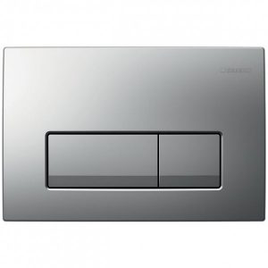Plaque de Commande Geberit Delta51 pour rinçage double touche Blanc Alpin (115105)