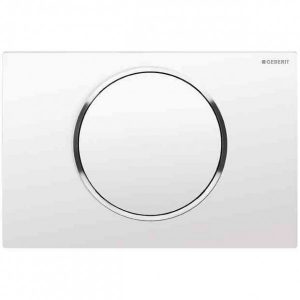 Plaque de Commande Geberit Sigma10 Blanc / chromé brillant Plastique