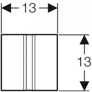 Plaque de Commande Geberit Sigma50 pour urinoir Chrome Brossé