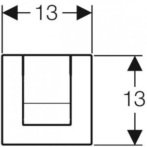 Plaque de Commande Geberit Tango pour urinoir avec déclenchement pneumatique du rinçage Blanc Alpin