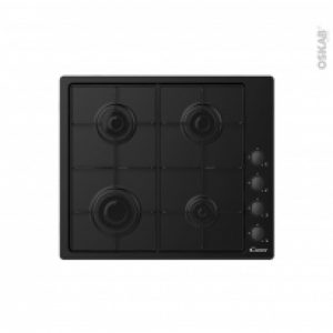 Plaque De Cuisson 4 Feux Gaz 60Cm Noir Candy Chw6Lbb