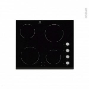 Plaque De Cuisson 4 Feux Vitroceramique 60 Cm Verre Noir Electrolux Ehv6140Fok