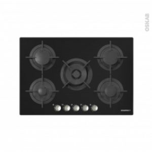 Plaque De Cuisson 5 Feux Gaz 75 Cm Verre Noir Rosieres Rgv75Wfmpn