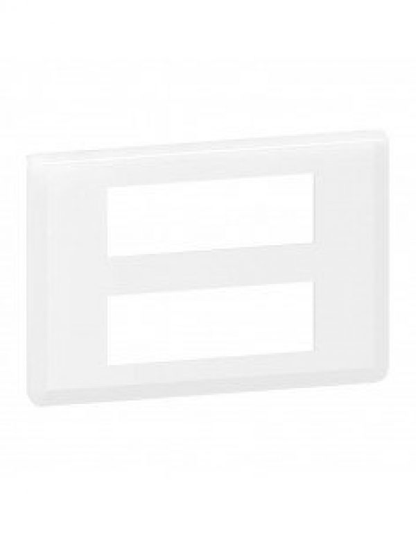 Plaque de finition Mosaic pour 2×6 modules blanc LEGRAND