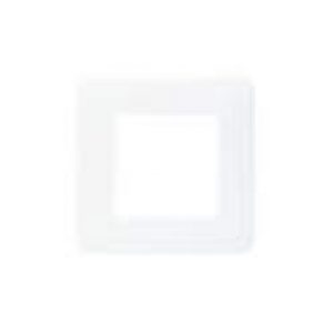 Plaque enjoliveur 1 poste Blanc Brillant