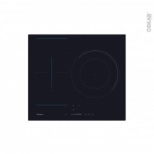 Plaque Induction 3 Foyers Verre Noir Candy Ctp634Sc