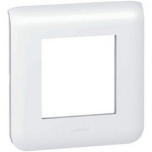 Plaque pour 2 modules Mosaic Legrand Alu