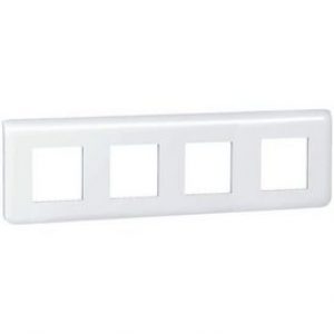 Plaque pour 4×2 modules horizontal Blanc Mosaic Legrand 078808