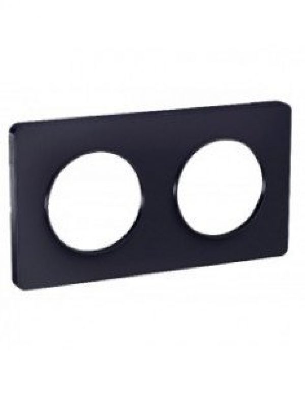 Plaque pour interrupteur anthracite SCHNEIDER Odace Touch 2 postes…