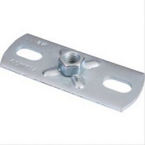 Platine rectangulaire en acier zingué M8 30x80mm