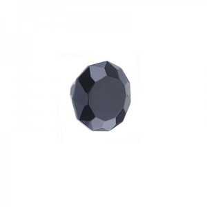 Poignée de porte à facettes en verre Noir Heritage Handles