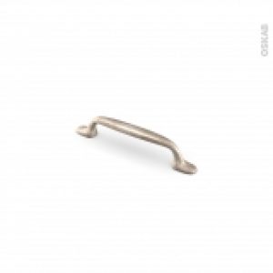 Poignee De Meuble Salle De Bain N9 Argent Vieilli 13 Cm Entraxe 96 Mm Hakeo