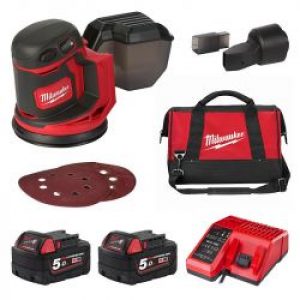 Ponceuse Orbitale Excentrique Milwaukee M18 Bos125 502B O 125Mm 2X5Ah