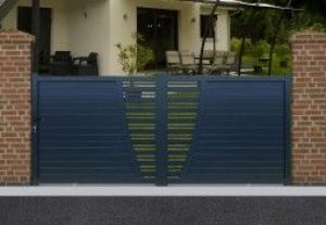 Portail Aluminium Coulissant New York H 1,70 m Gris (pls dimensions)